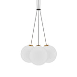 Glass 120. 03R Chandelier: Brushed Brass