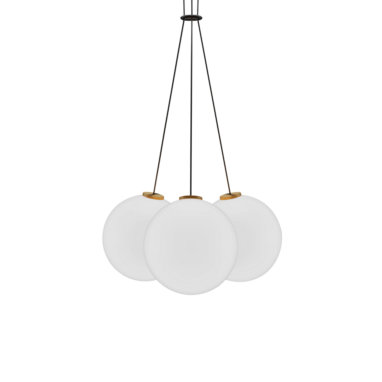 Glass 120. 03R Chandelier: Brushed Brass