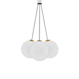 Glass 120. 03R Chandelier: Brushed Brass