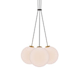 Glass 120. 03R Chandelier: Brushed Brass
