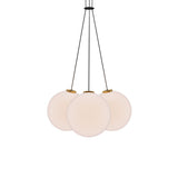 Glass 120. 03R Chandelier: Brushed Brass