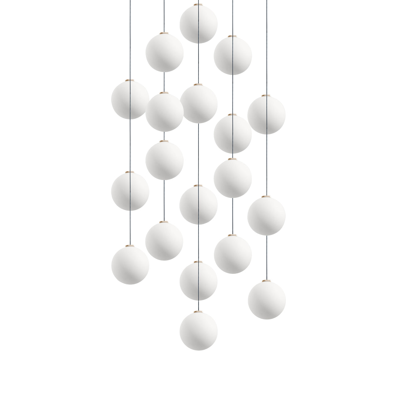 Glass 120. 19 Chandelier: Brushed Brass