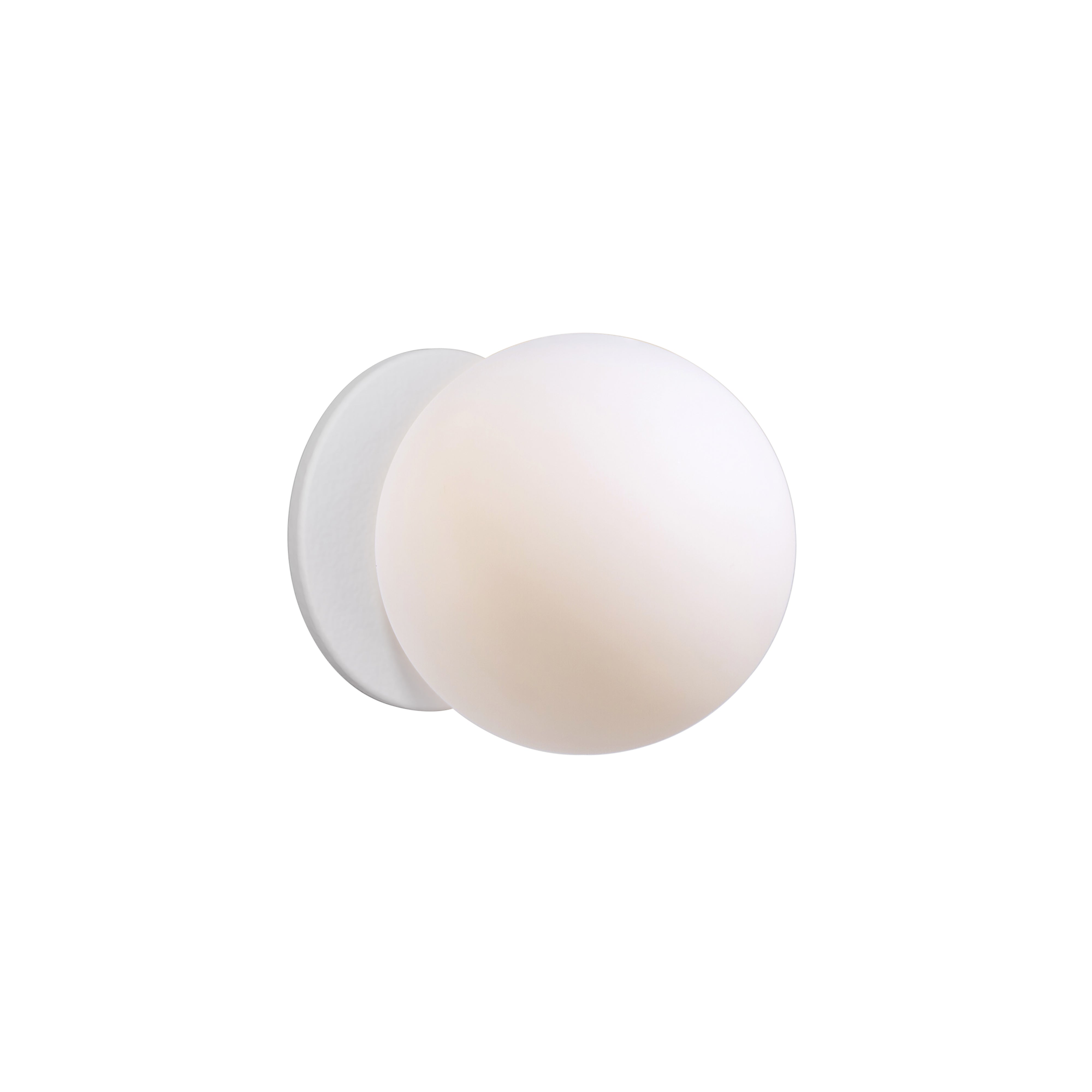 Glass 120. Wall Sconce: Matte White