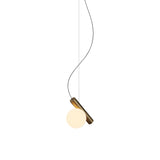Node. Single Pendant: Brushed Antique Brass