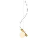 Node. Single Pendant: Brushed Brass