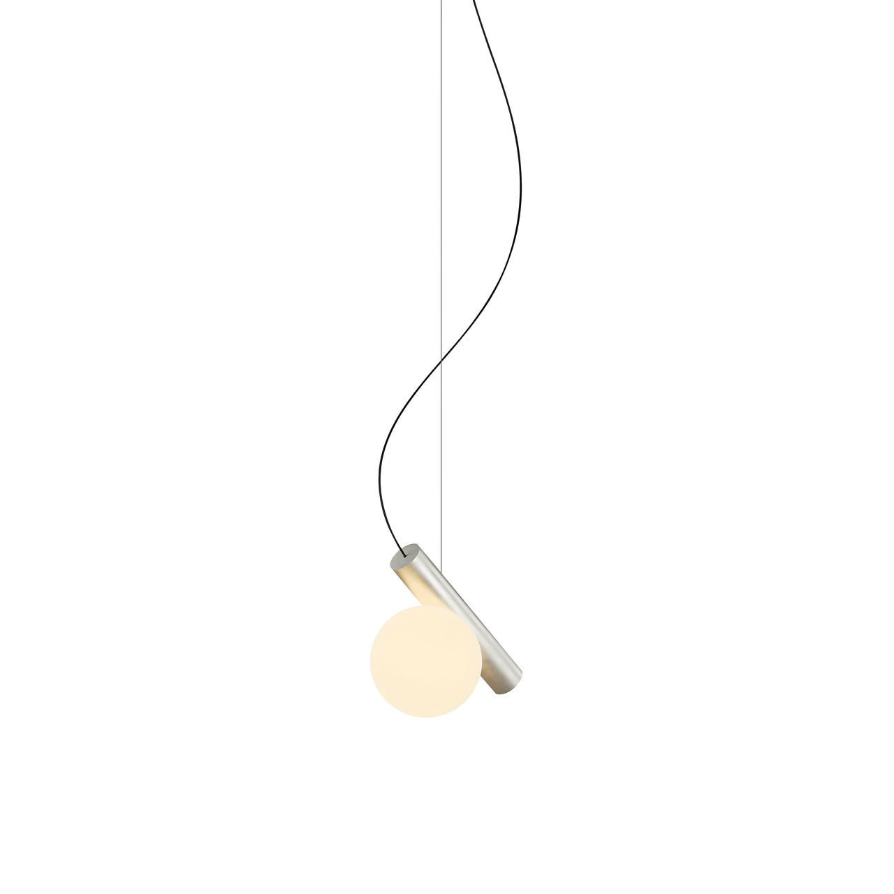Node. Single Pendant: Brushed Nickel