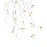 Node. 13 Chandelier: Brushed Nickel