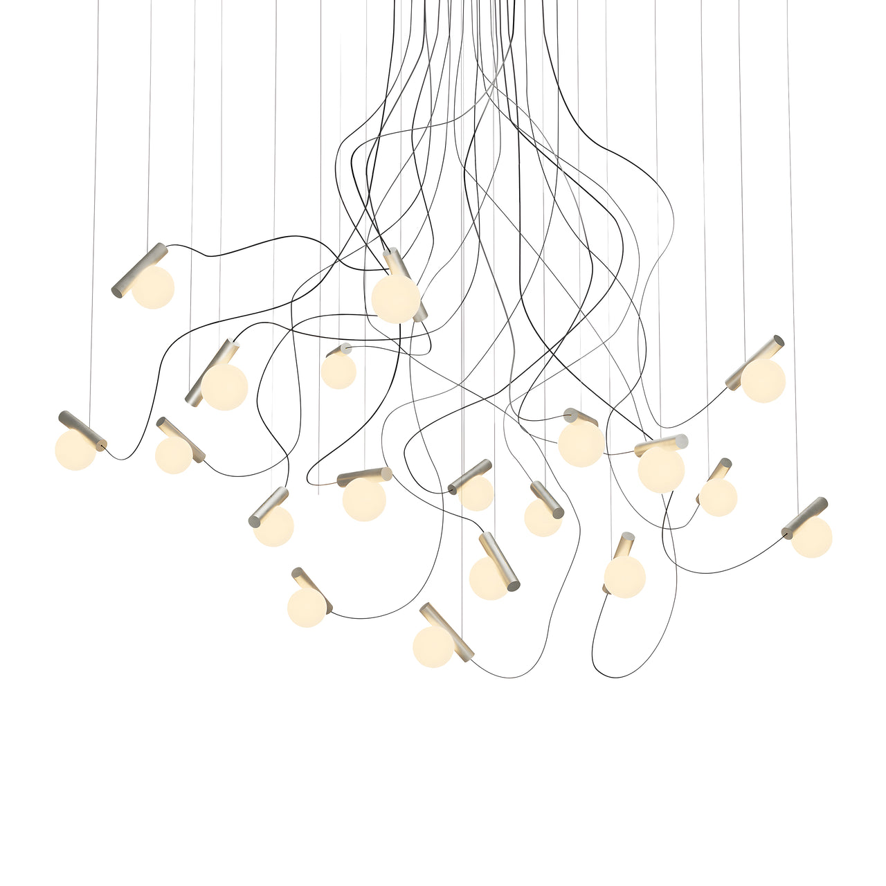 Node. 19 Chandelier: Brushed Nickel