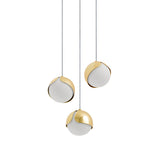 Ohm. 03 Chandelier: Polished Brass + Black