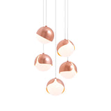 Ohm. 05 Chandelier: Polished Copper + White