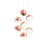 Ohm. 07 Chandelier: Polished Copper + White