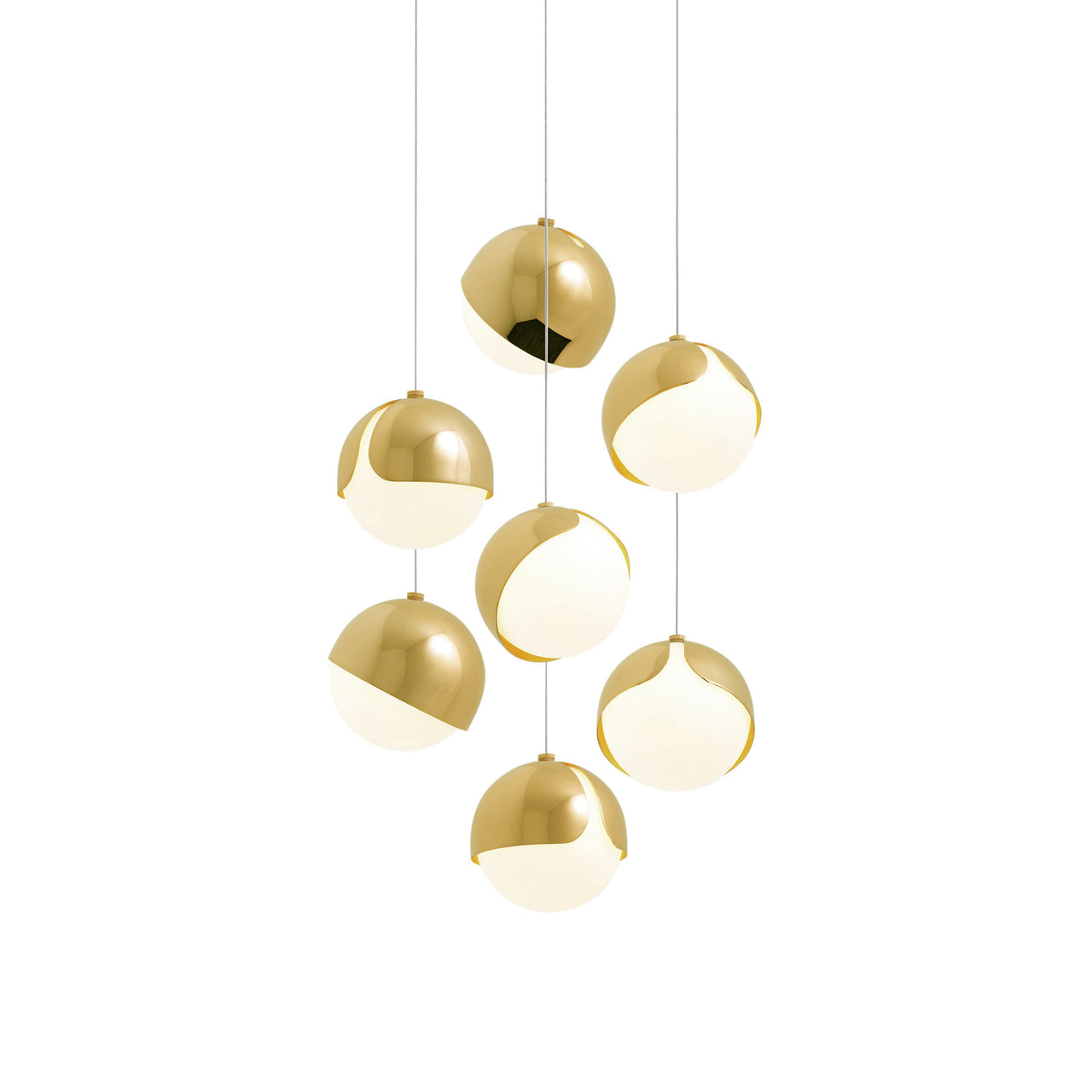 Ohm. 07 Chandelier: Polished Brass
