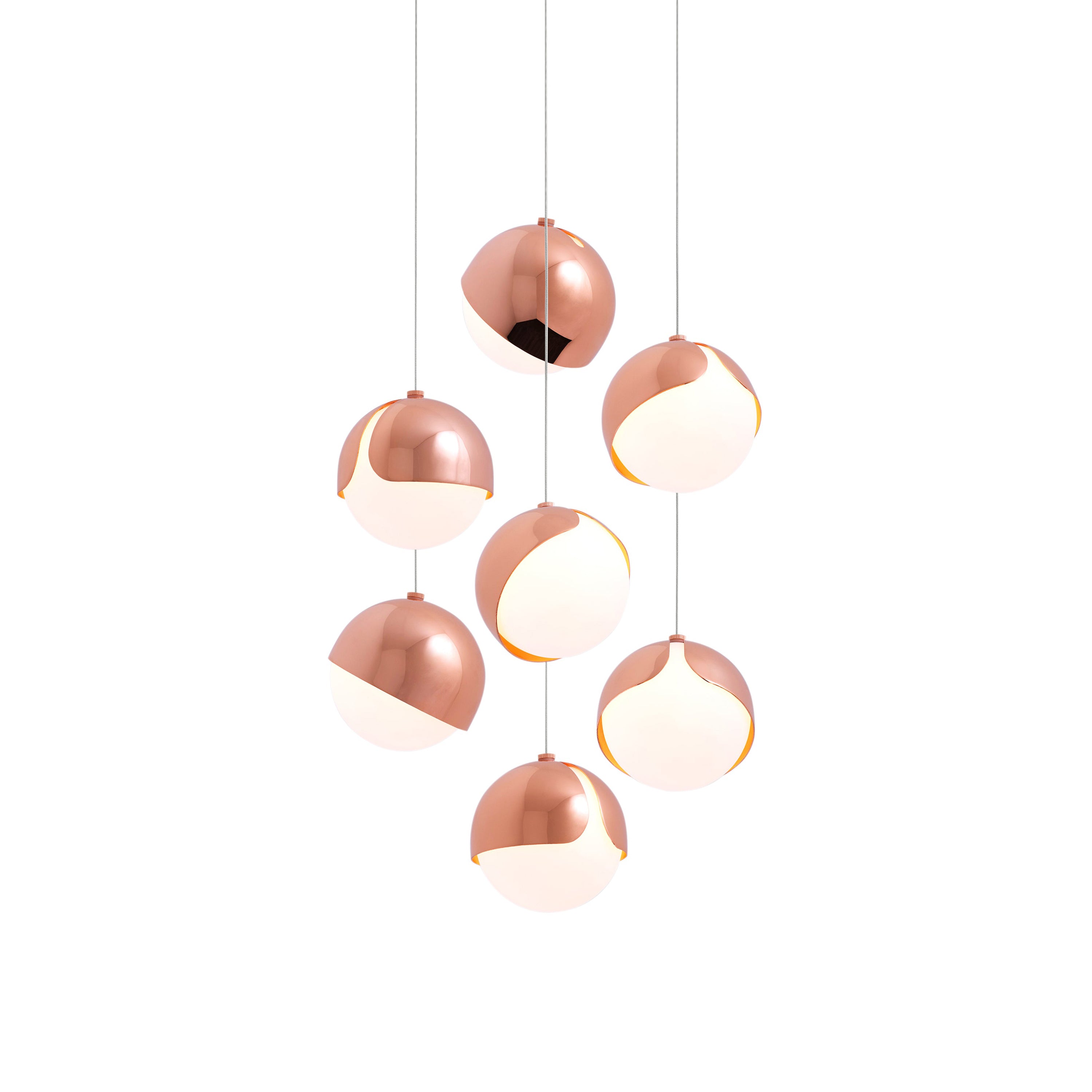 Ohm. 07 Chandelier: Polished Copper