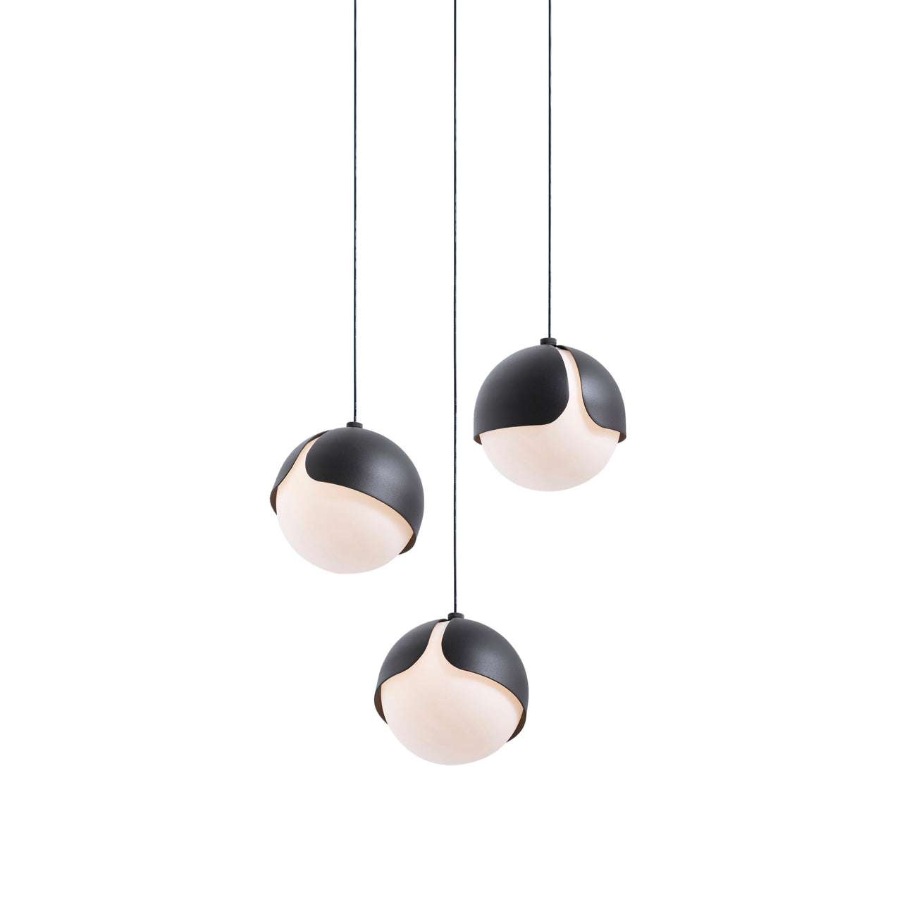 Ohm. 03 Chandelier: Sandtex Black + Black