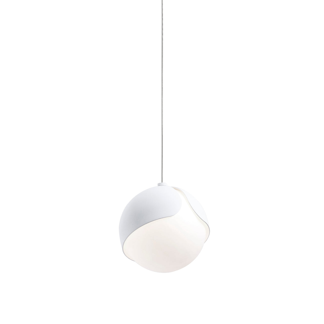 Ohm. Single Pendant: Sandtex White + White