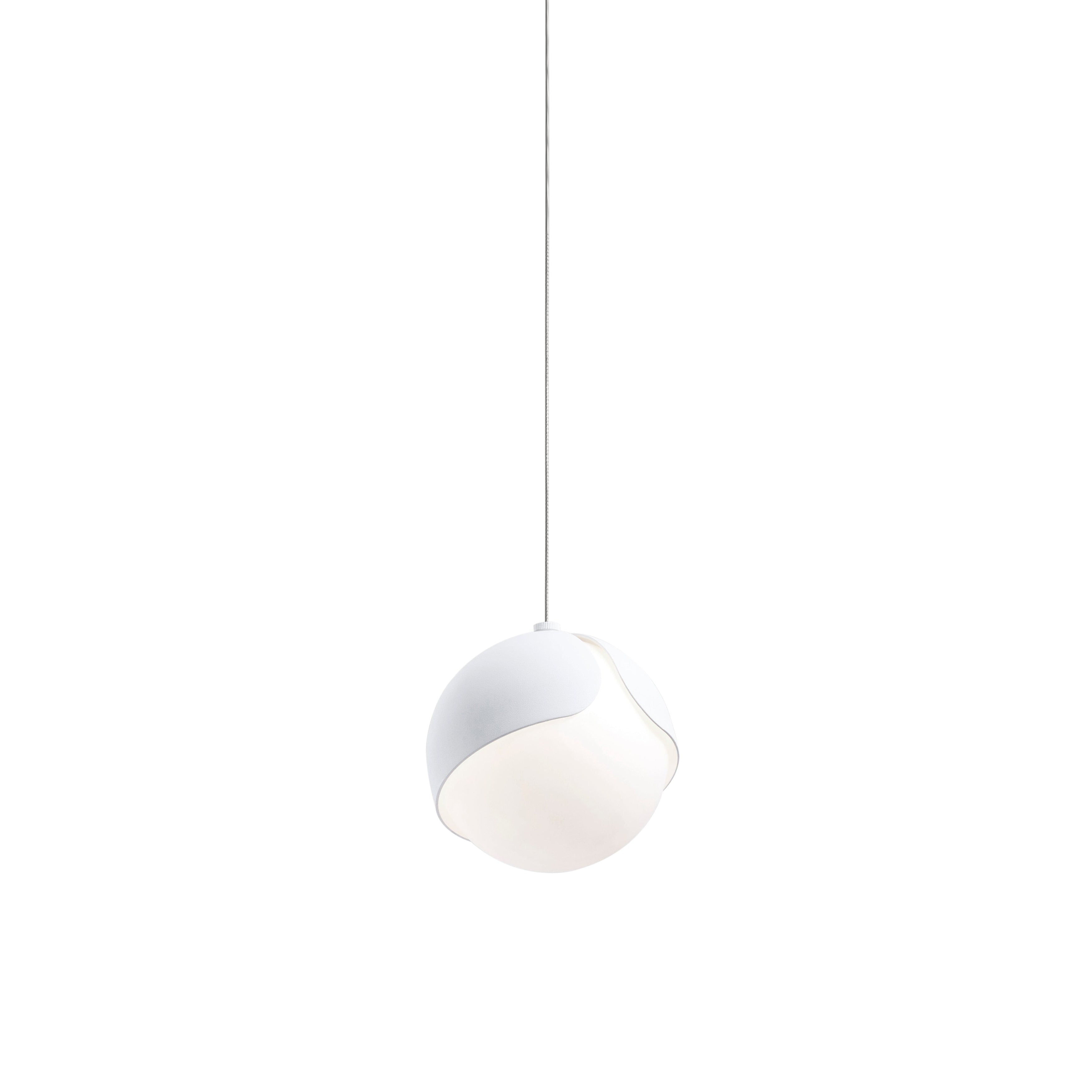 Ohm. Single Pendant: Sandtex White