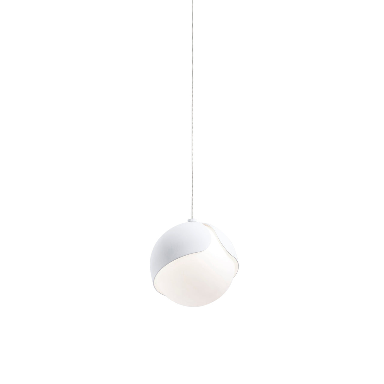 Ohm. Single Pendant: Sandtex White