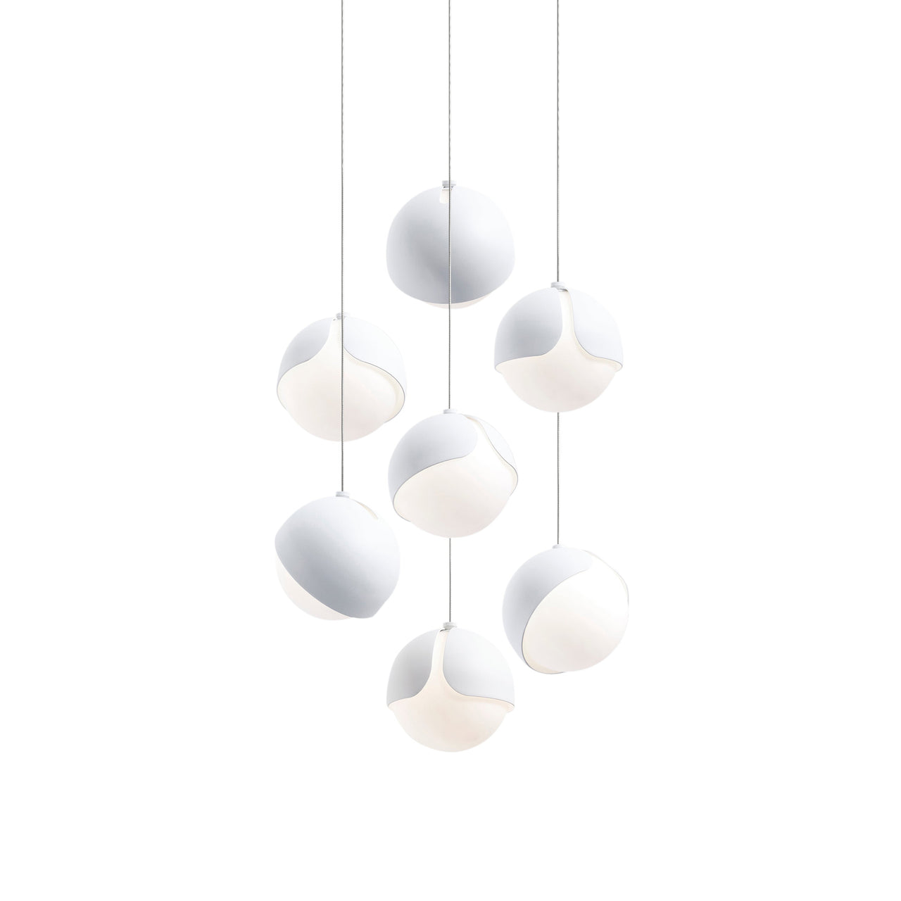 Ohm. 07 Chandelier: Sandtex White