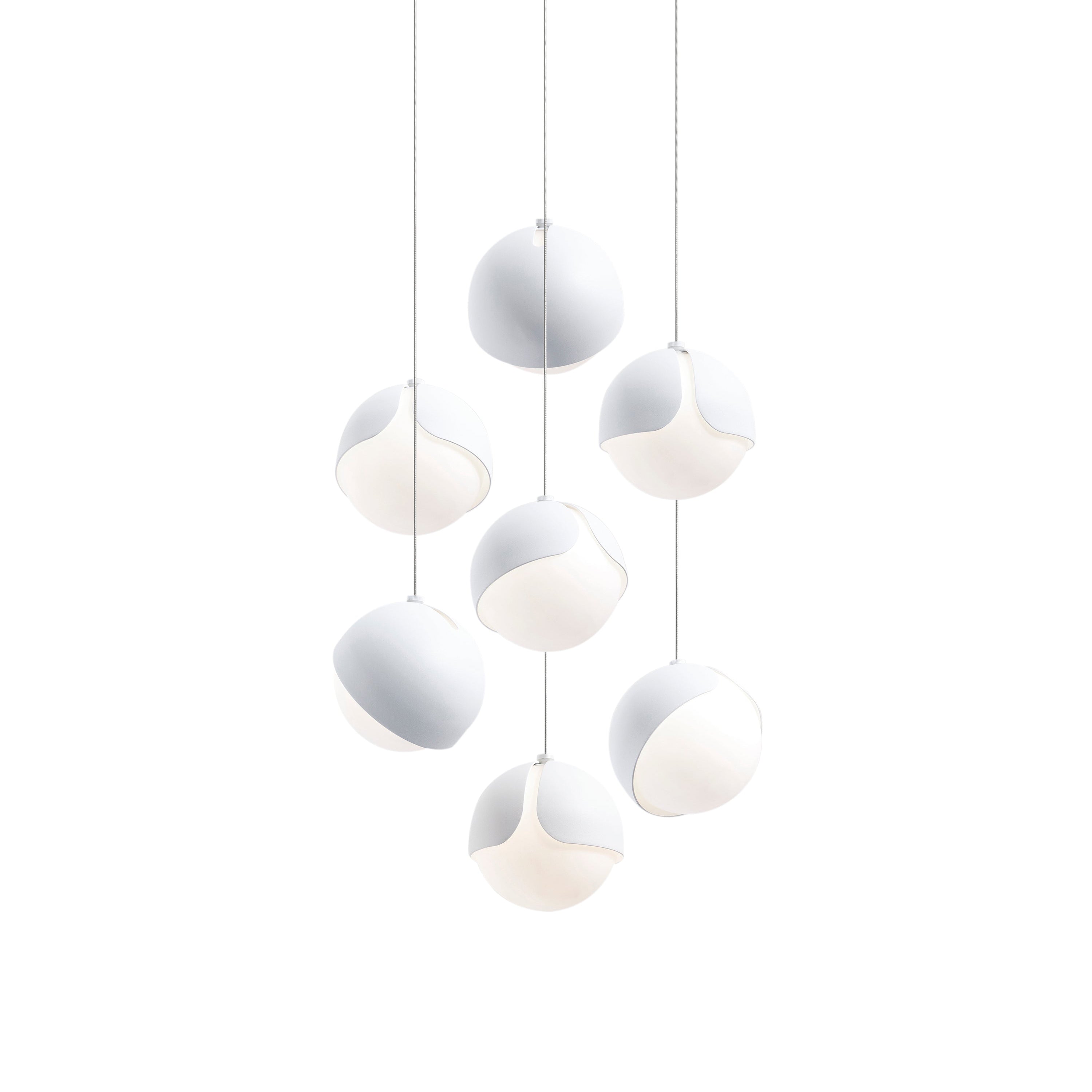 Ohm. 07 Chandelier: Sandtex White + White