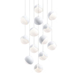 Ohm. 13 Chandelier: Sandtex White + White