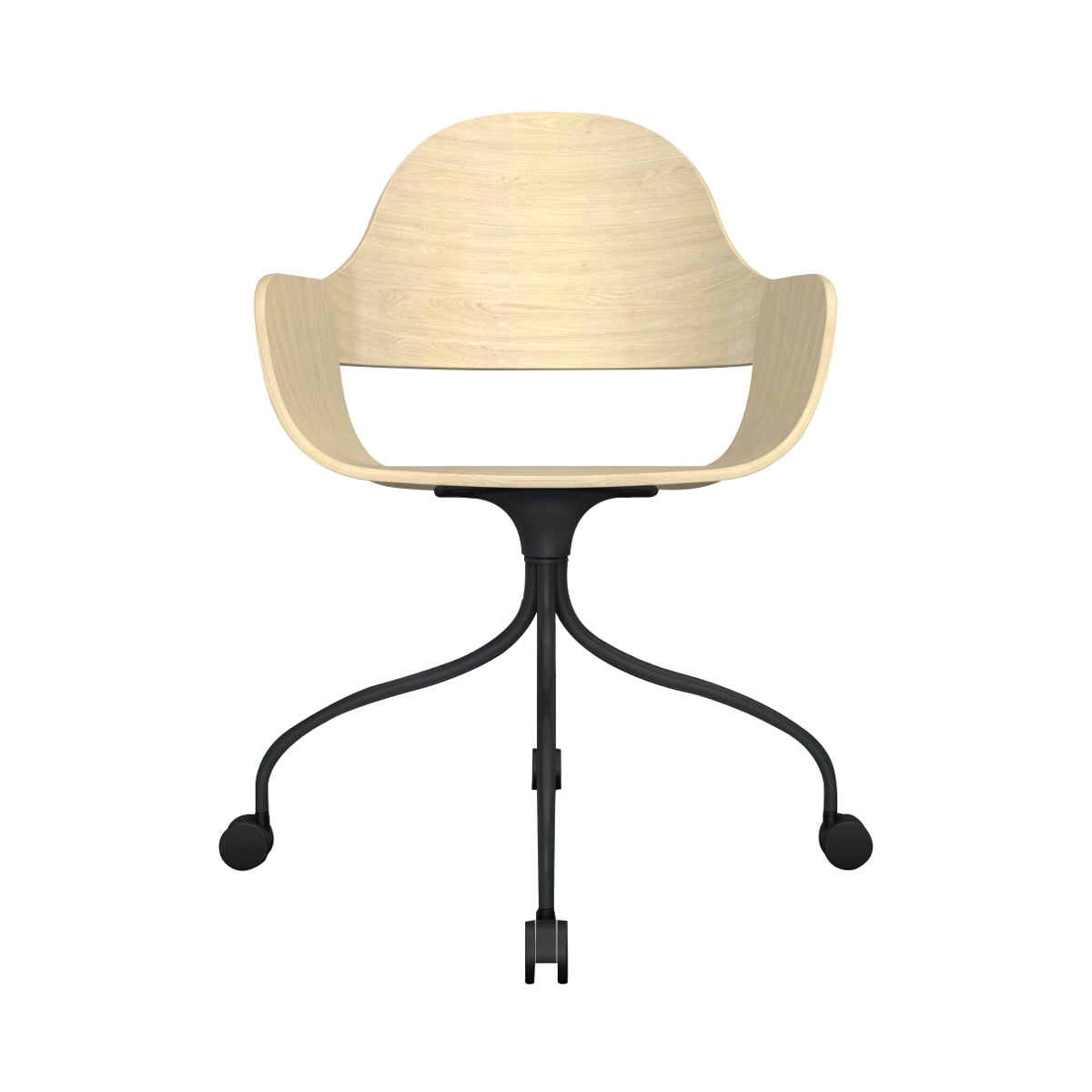 Showtime Nude Chair with Wheel: Natural Ash + Anthracite Grey