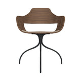 Showtime Chair with Swivel Base: Seat Upholstered + Anthracite Grey