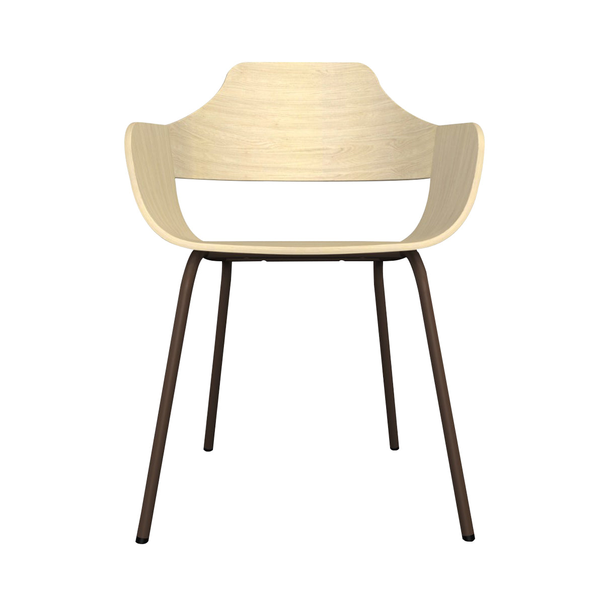 Showtime Chair with Metal Base: Natural Ash + Pale Brown