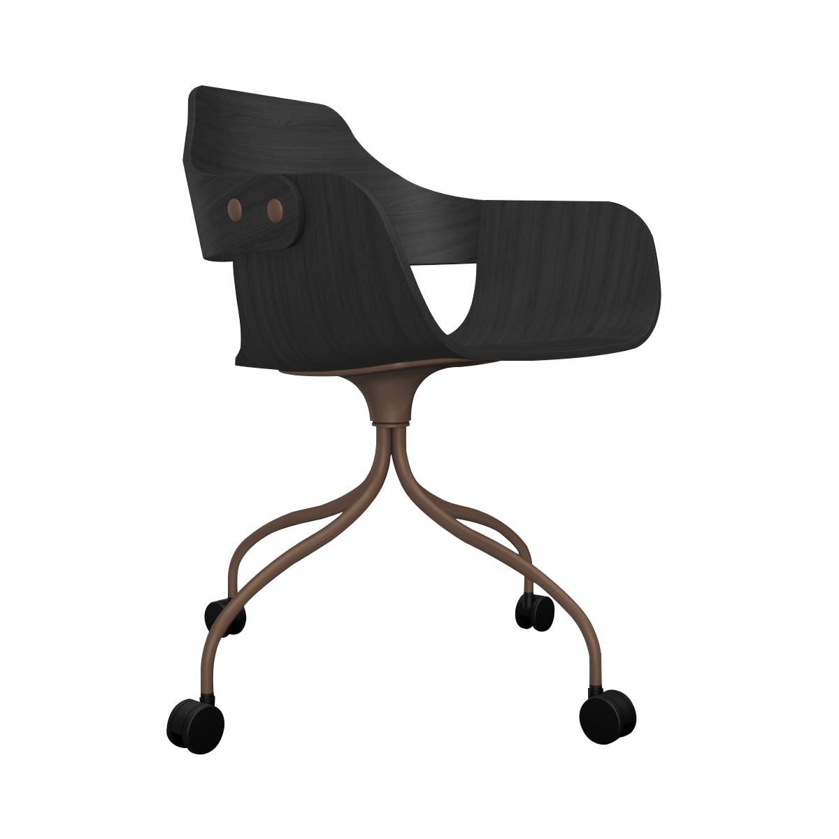 Showtime Chair with Wheel: Ash Stained Black + Pale Brown