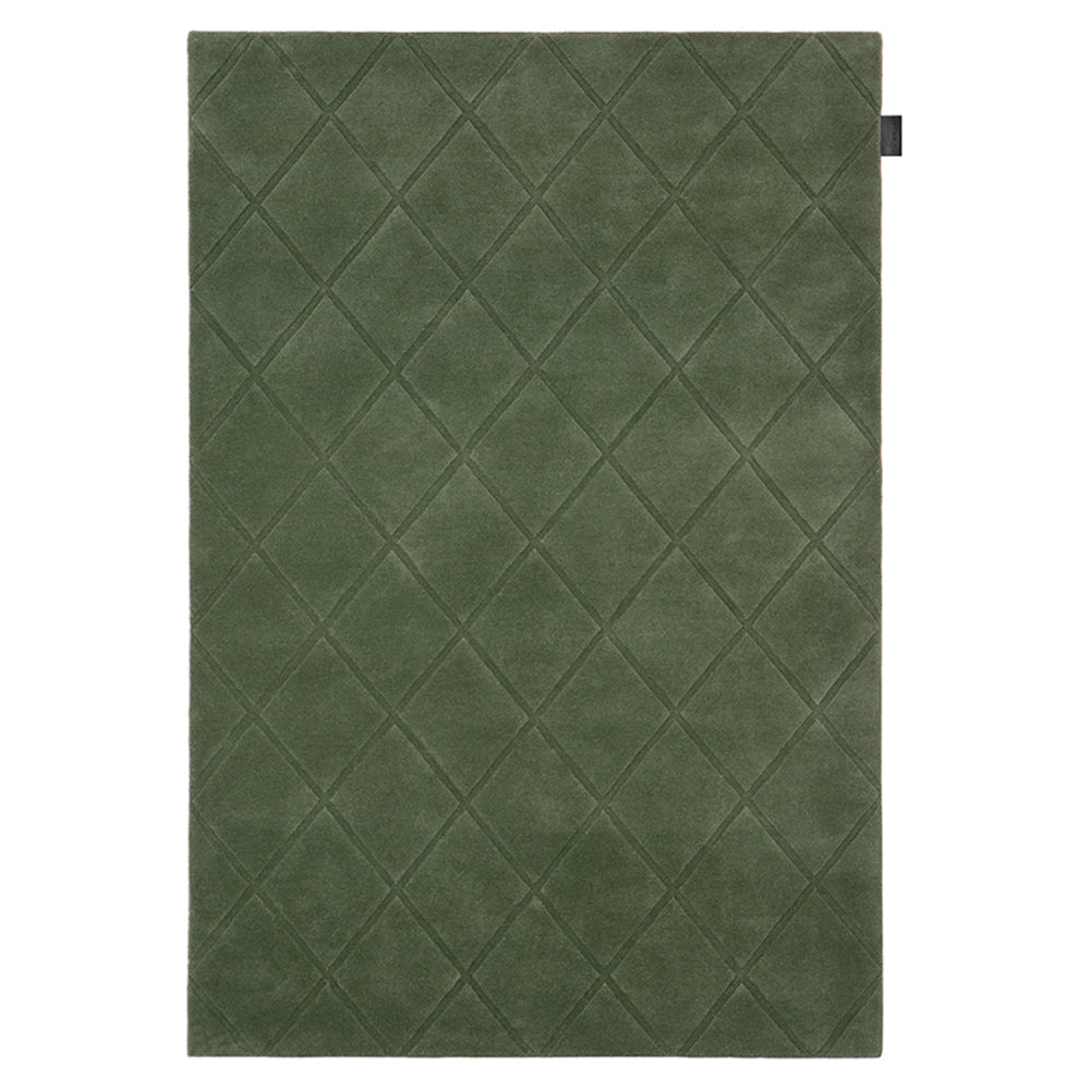 Classic Minimum Cut Out Pattern Rug: Large + Moss