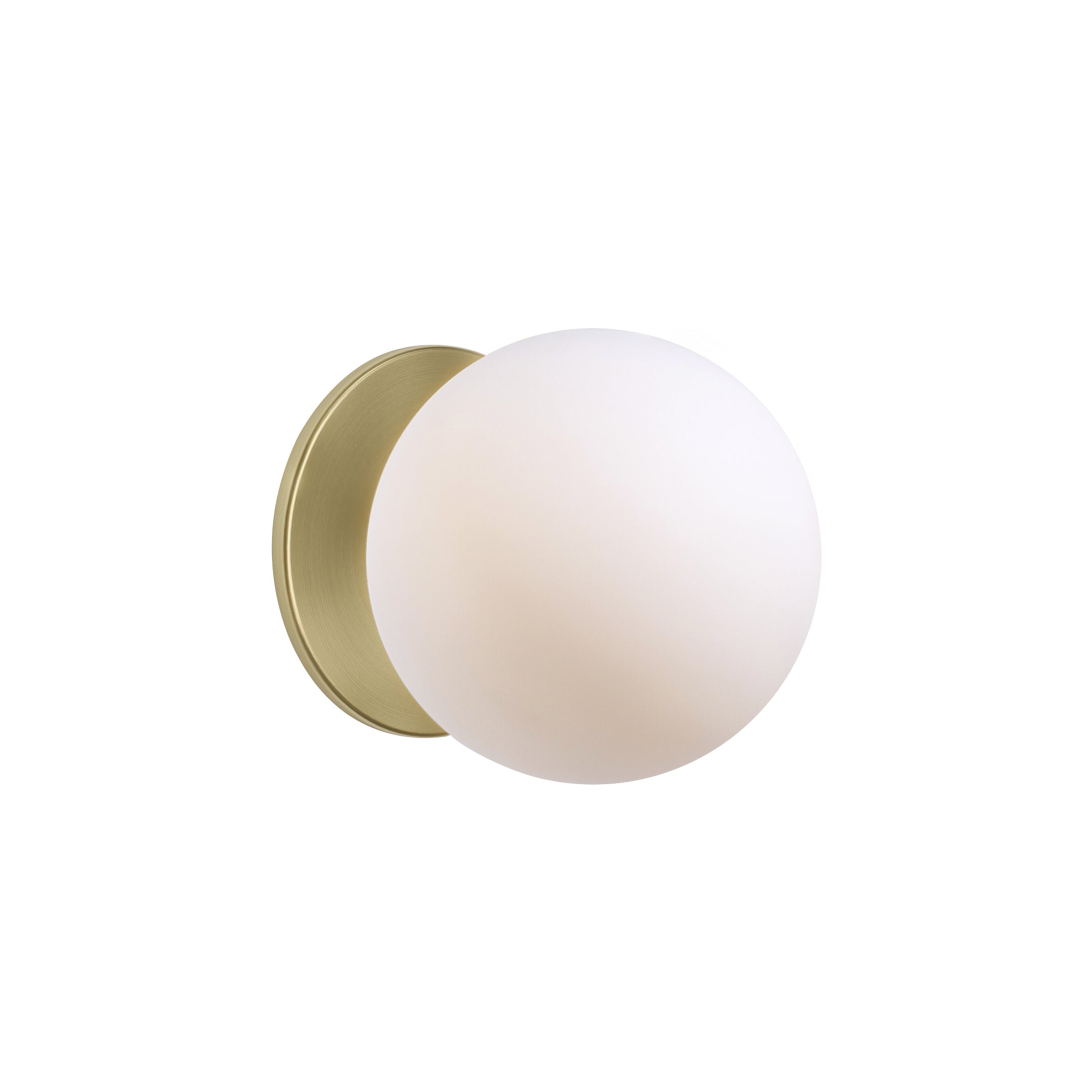 Glass 120. Wall Sconce: Brushed Brass