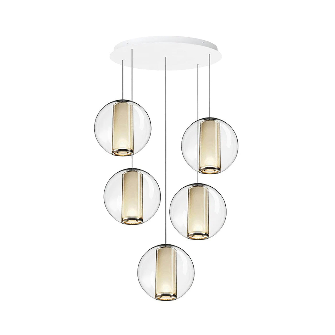 Bel Occhio Chandelier: 5 + White