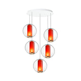 Bel Occhio Chandelier: 5 + Orange