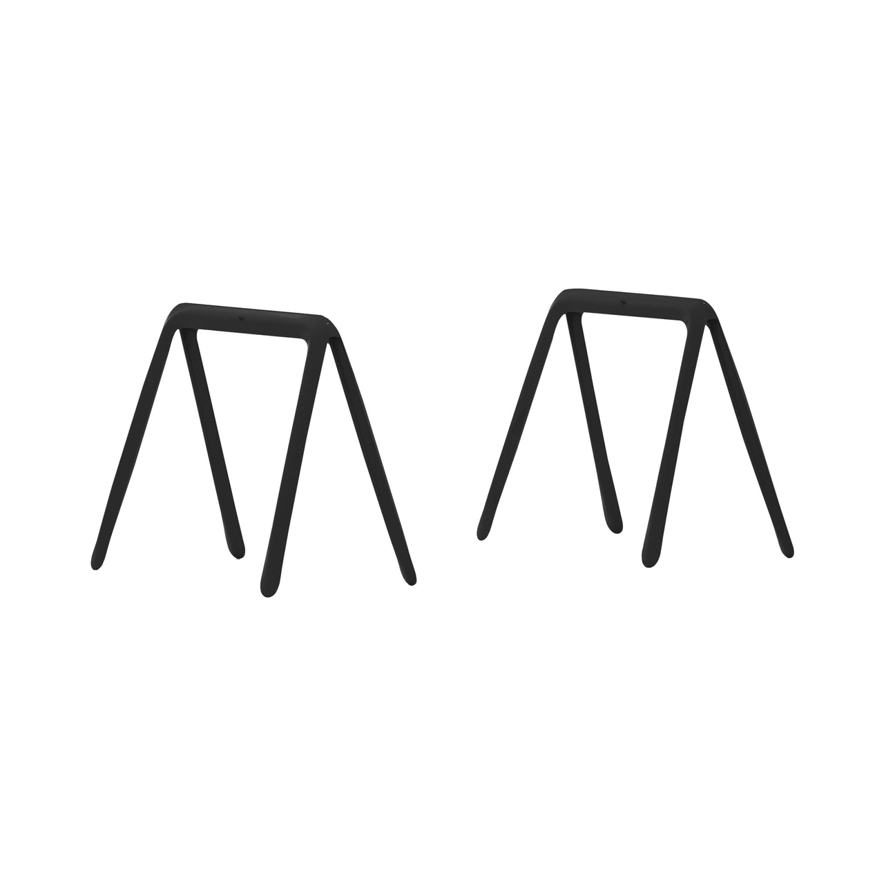 Koza Trestle Pair: Black Glossy Matt Steel