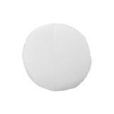 Round Throw Pillow: White 