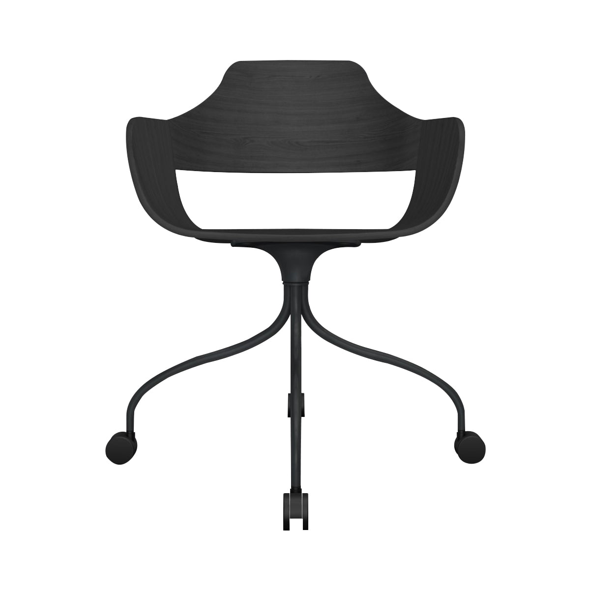 Showtime Chair with Wheel: Ash Stained Black + Anthracite Grey