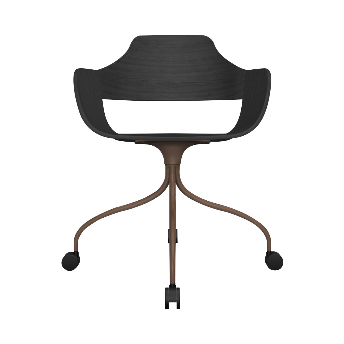 Showtime Chair with Wheel: Ash Stained Black + Pale Brown