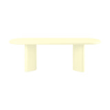 Bonbon Rectangular Dining Table: Medium + Lacquered Butter + Lacquered Butter