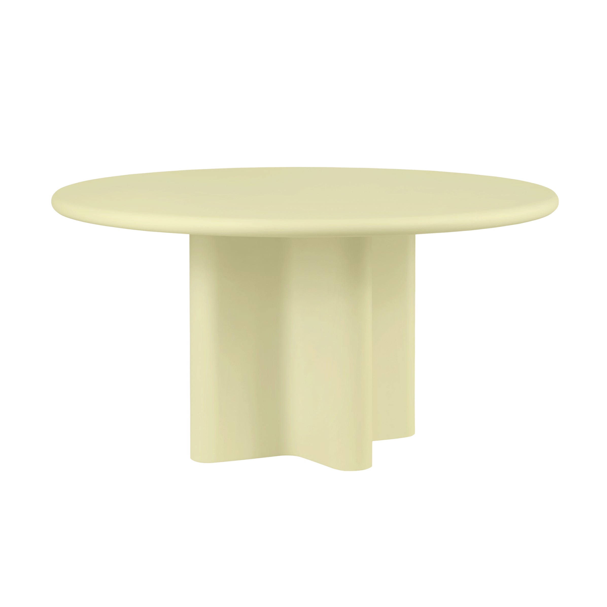 Bonbon Round Dining Table: Medium + Lacquered Butter