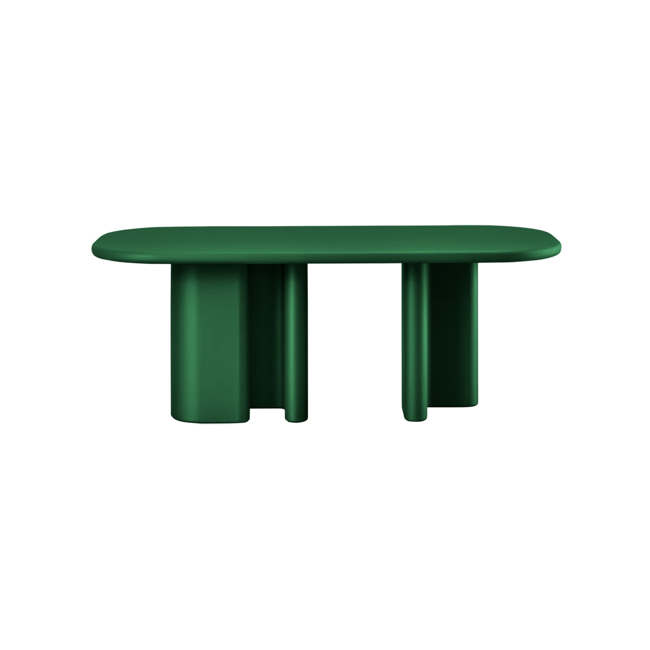 Bonbon 3 Rectangular Dining Table: Small + Lacquered Pine + Lacquered Pine