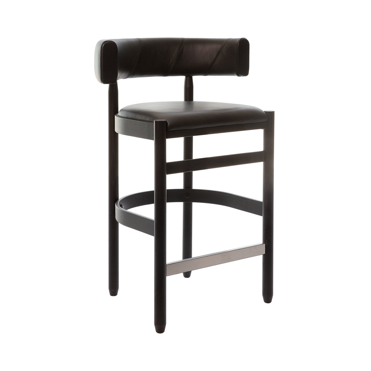 Botero Barstool: Black + Tarnsjo Leather Black