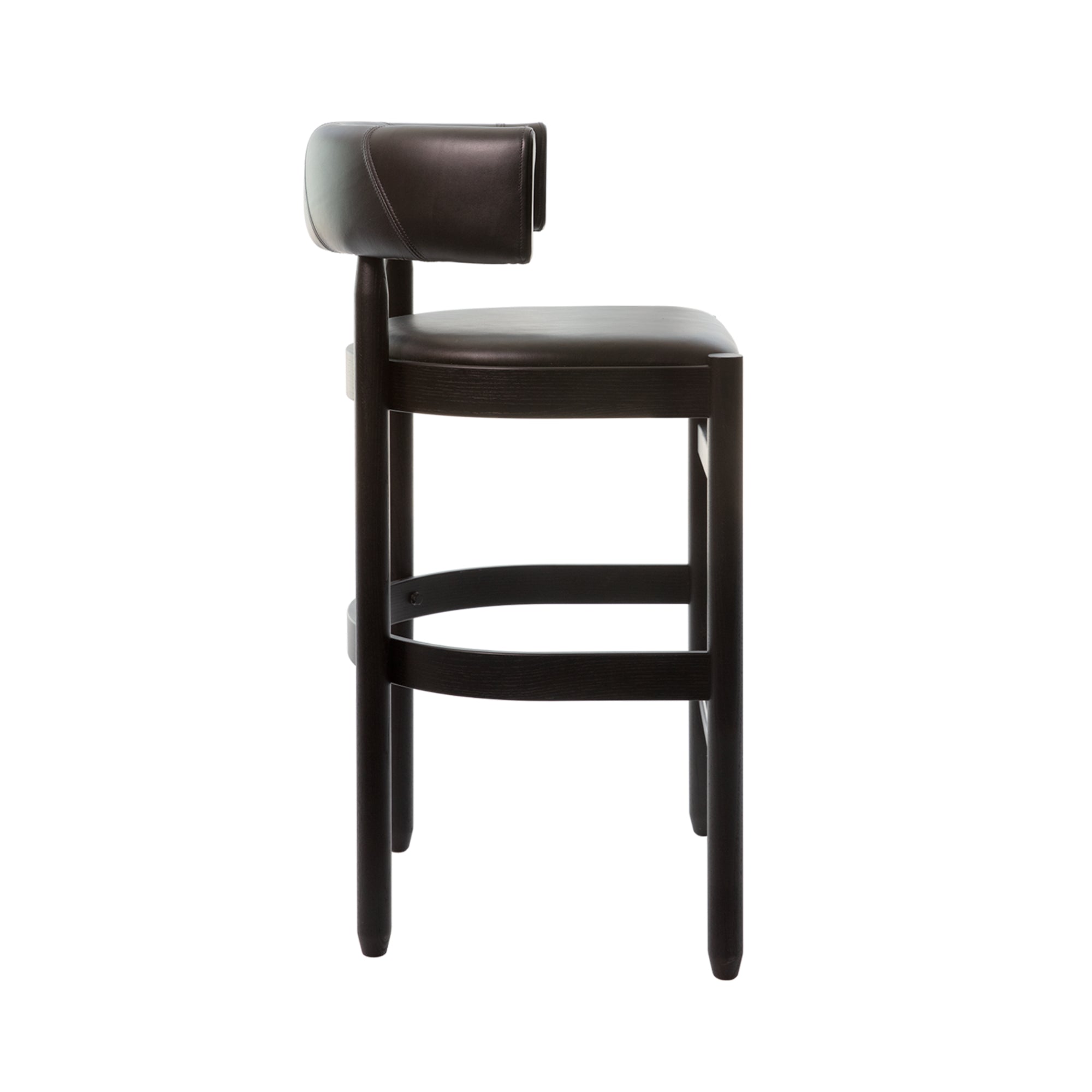 Botero Barstool: Black + Tarnsjo Leather Black