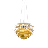PH Artichoke Pendant: Small + Brass + White