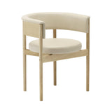 Minatomirai Cafe Side Chair N-SC01: Upholstered: Pure Oak + Leabelle Leather