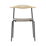 CH88P Dining Chair: Black Steel + Beech + Oiled Beech