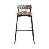 Fromme Bar Stool: Black + Alpi