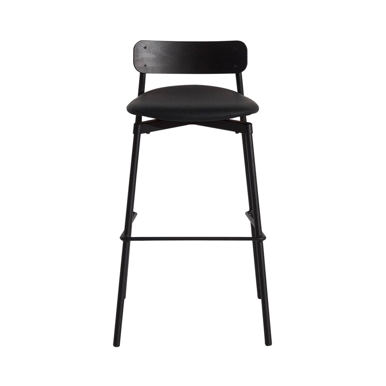 Fromme Bar Stool: Upholstery + Full Grain Leather