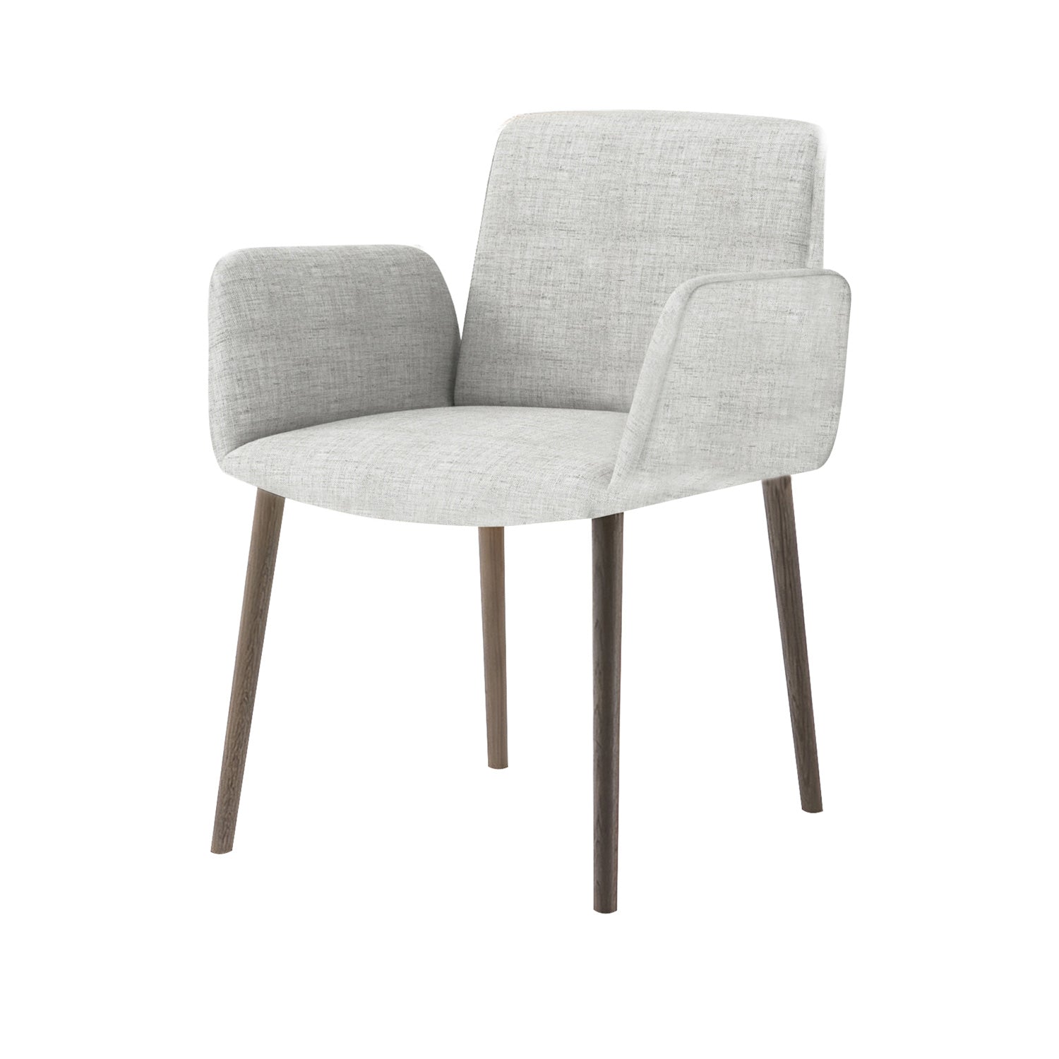 Hug Chair: Fully Upholstered + Dark Grey Stained Oak