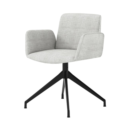 Hug 4 Star Swivel Base Chair: Fully Upholstered + Black