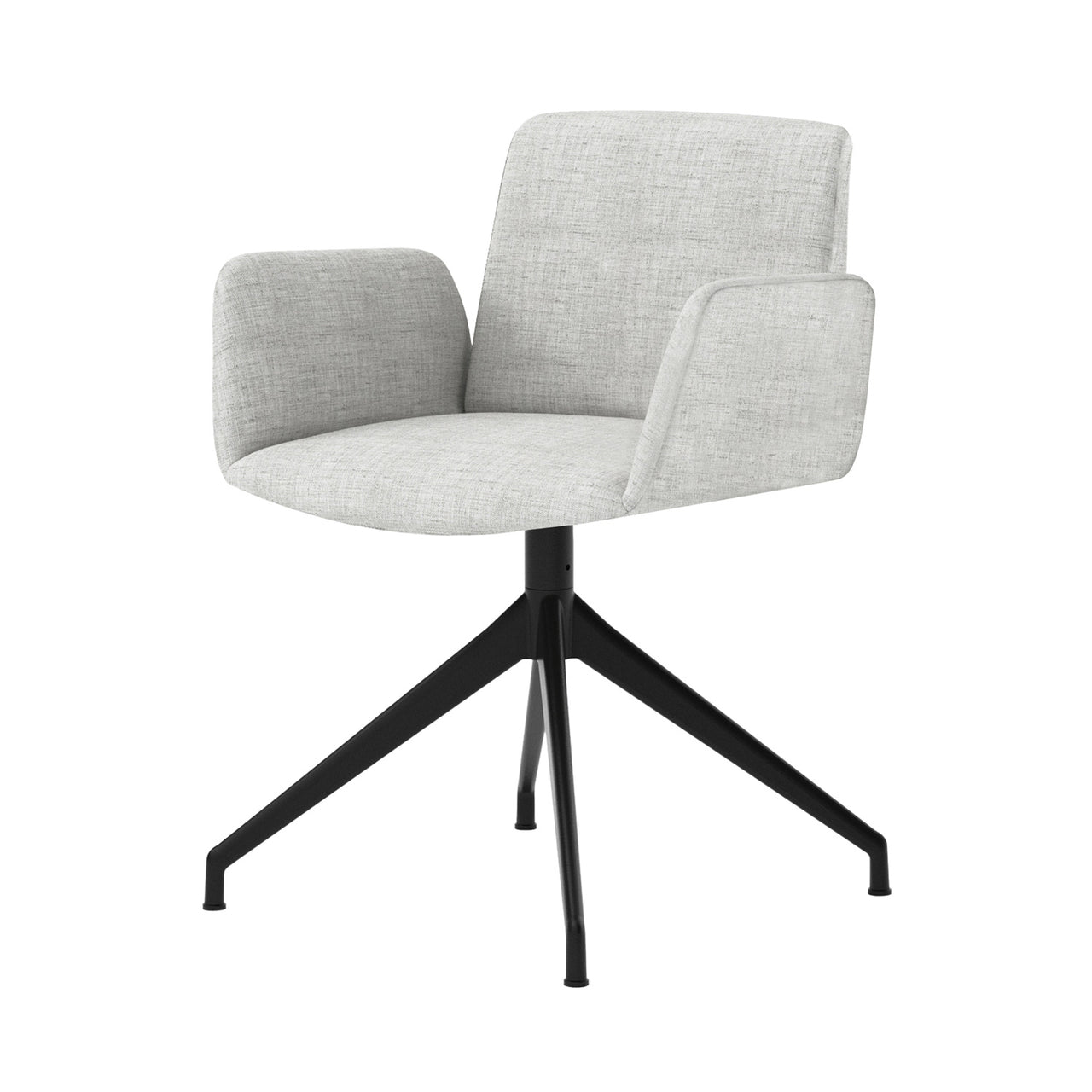 Hug 4 Star Swivel Base Chair: Fully Upholstered + Black