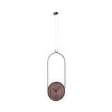 Colgante Wall Clock: Black + Walnut